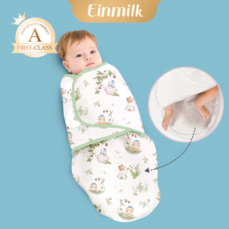 Einmilk Sleepsack Bayi Bahan Katun 100% Cocok sebagai Bedong Instan Bayi Newborn Sleep Sack Selimut Bayi QSB25