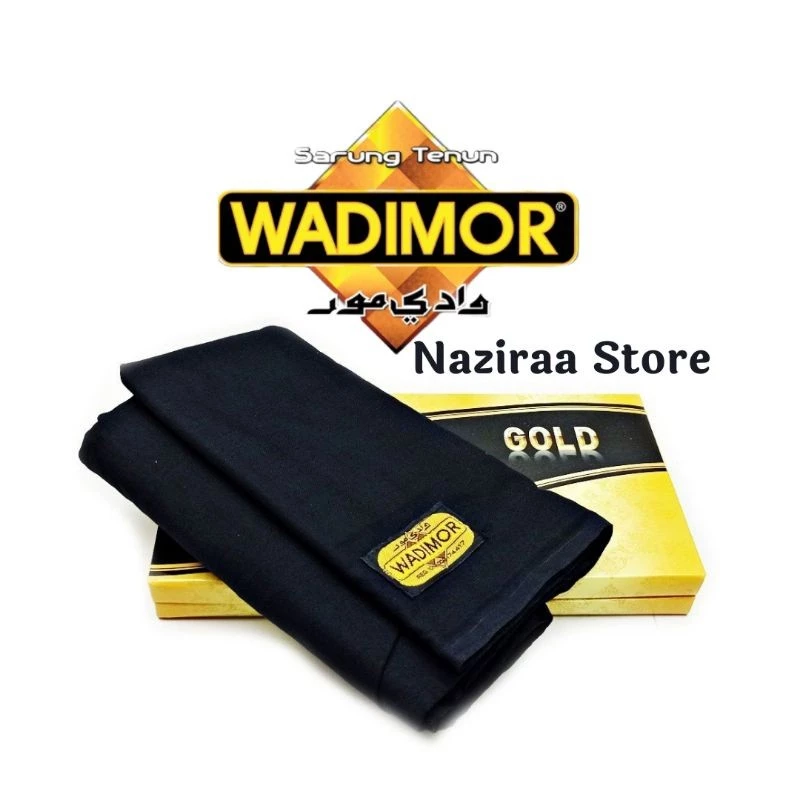 Sarung Tenun WADIMOR Hitam Polos Sarung Dewasa Original WADIMOR