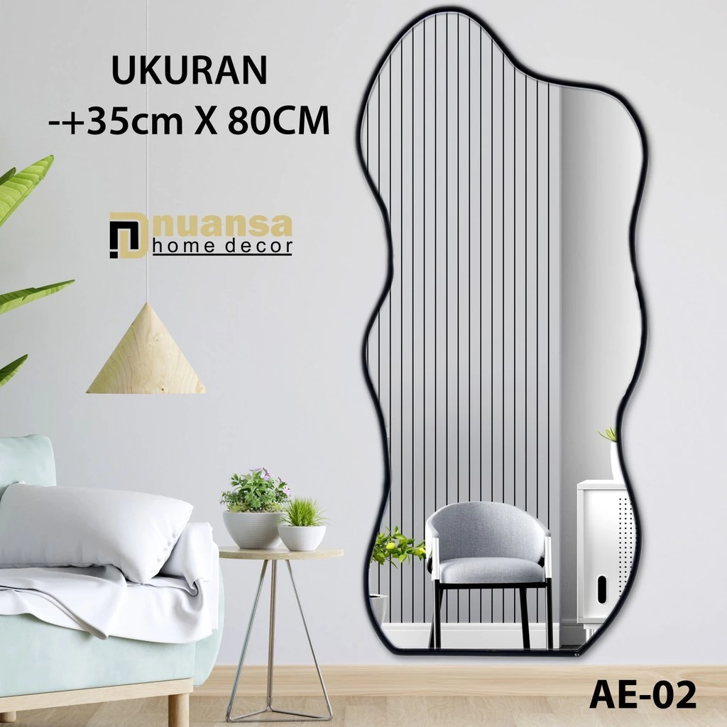 Cermin Aesthetic Gantung Terbaru - Cermin Aesthetic - Cermin Dinding - Cermin Gantung