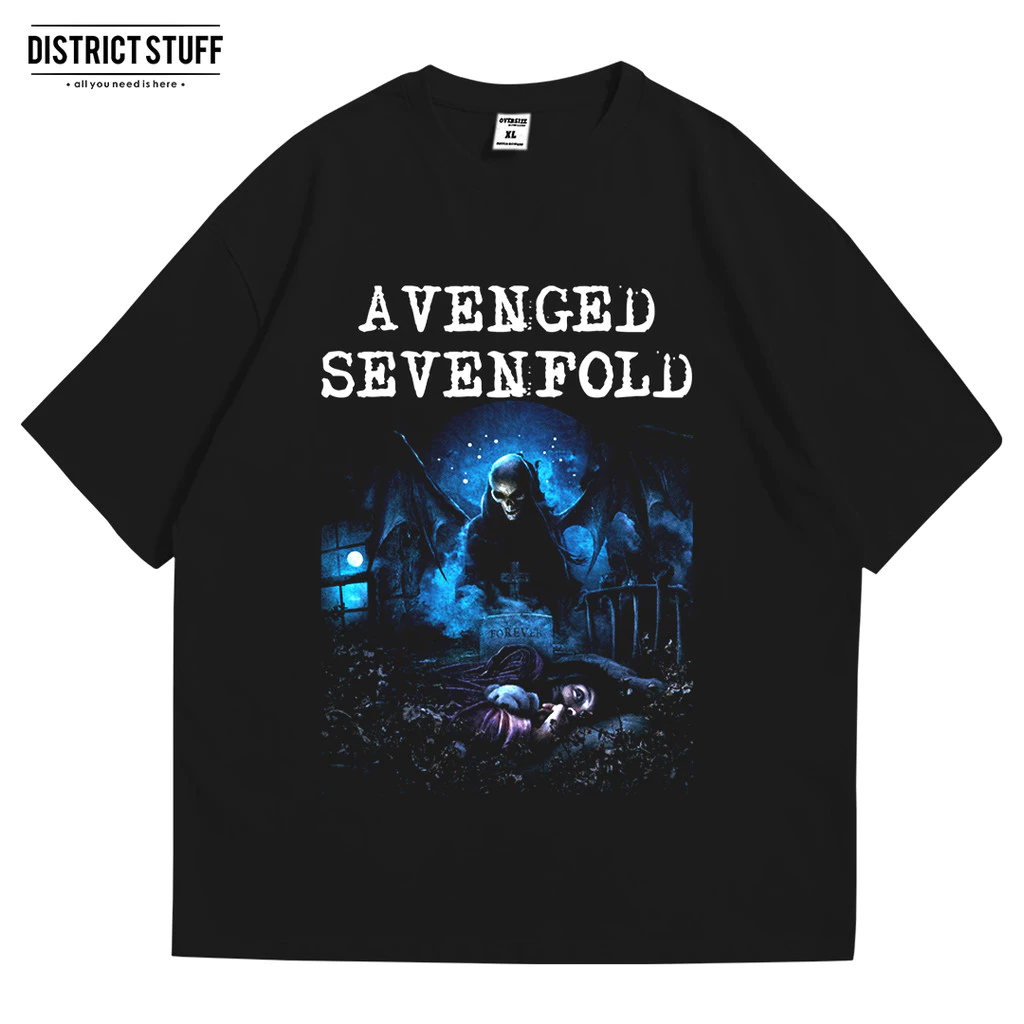 Kaos Band Avenged Sevenfold A7X Nightmare Tshirt Oversize Vintage Pria Wanita
