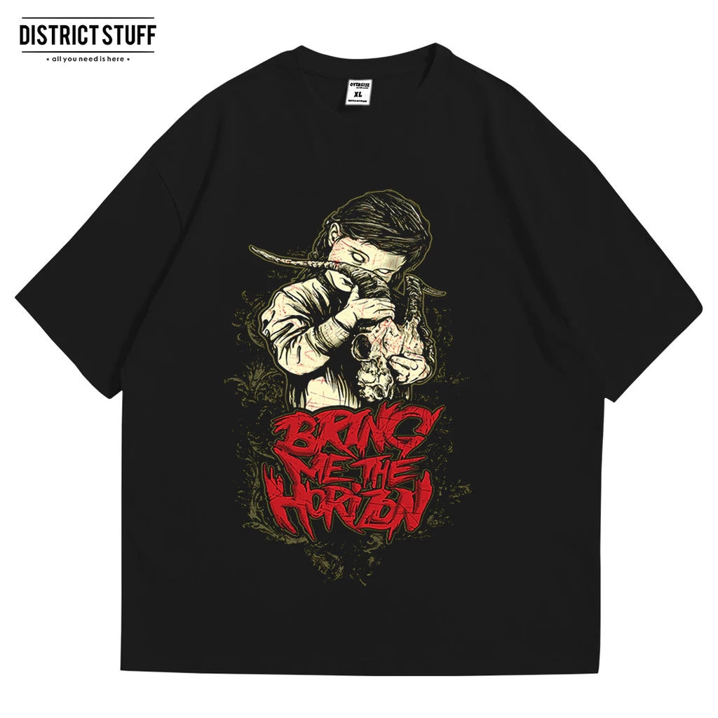 Kaos Band Bring Me The Horizon Goat Tshirt Oversize Vintage Pria Wanita
