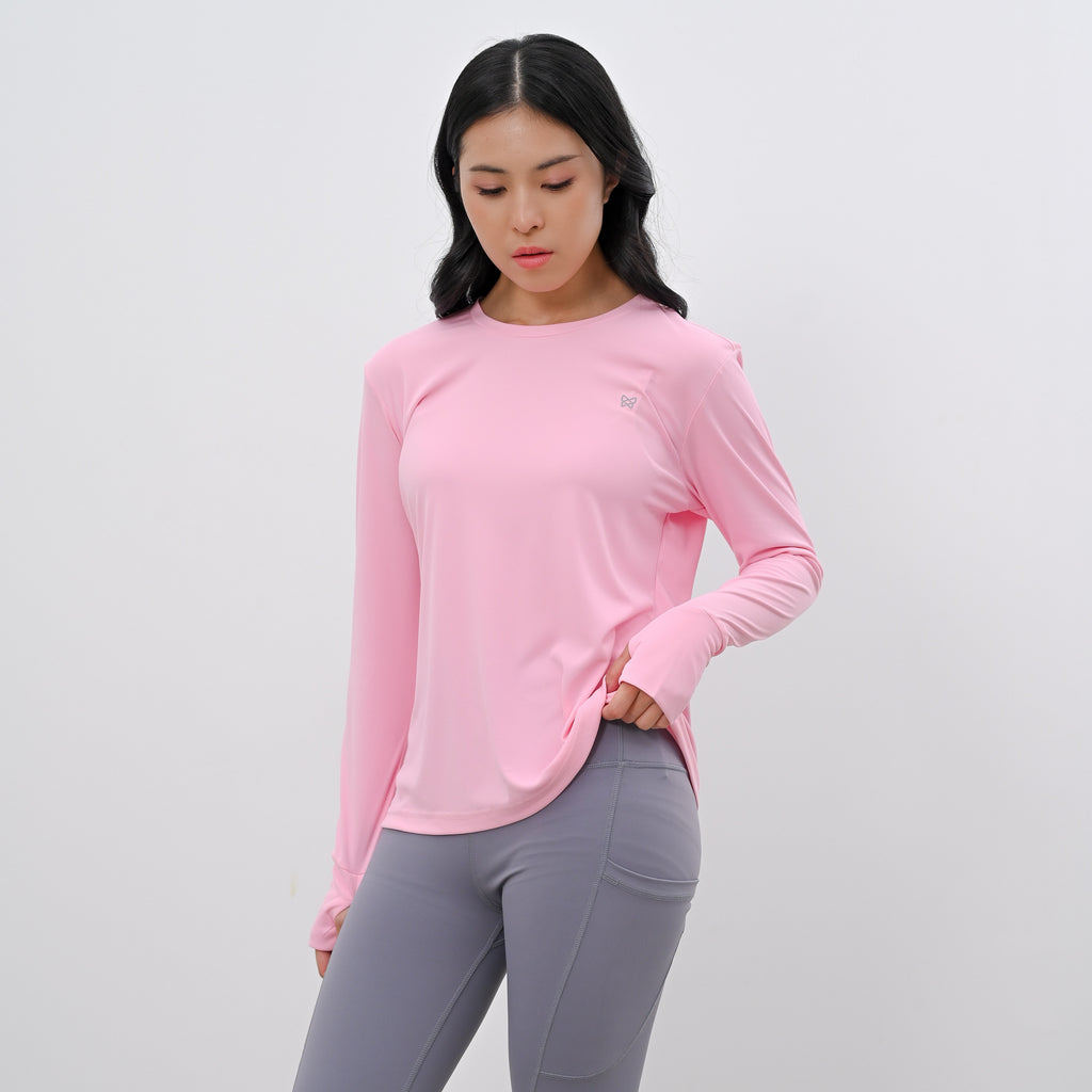 Atalon Women Aero Running Longsleeve - Kaos Lengan Panjang Anti UV/Dry Fit, Kaos Olahraga