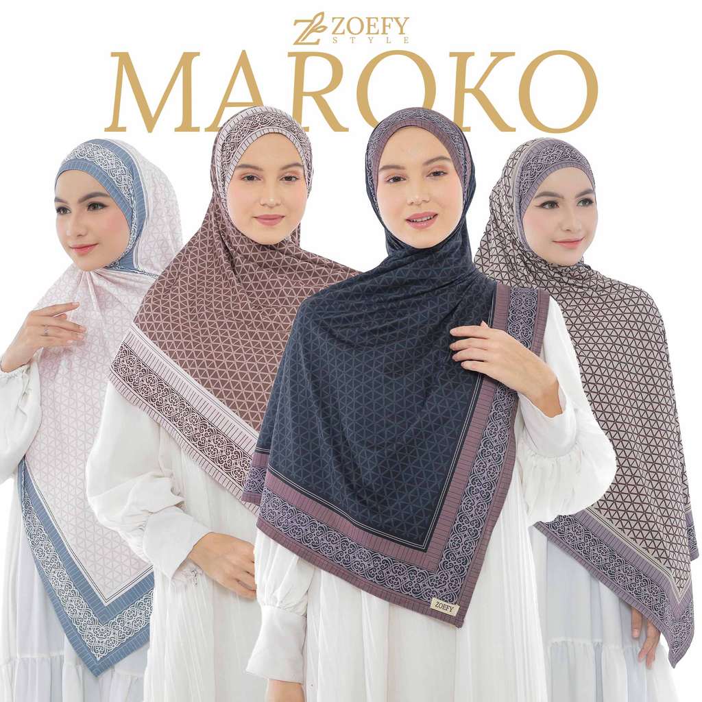 Zoefy - Maroko Turki Zafira Series Pashmina Jersey Motif Printing