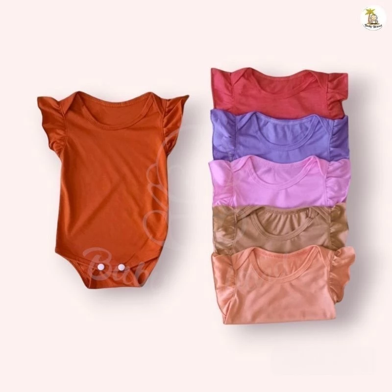 ROMPER BAYI PEREMPUAN / JUMPER BAYI WARNA POLOS / HANSOP BAYI CEWEK / ROMPER RUFFLE / BAJU KODOK / JUMSUIT BAJU BAYI PEREMPUAN KUTUNG YUKENSI NEWBORN BARU LAHIR