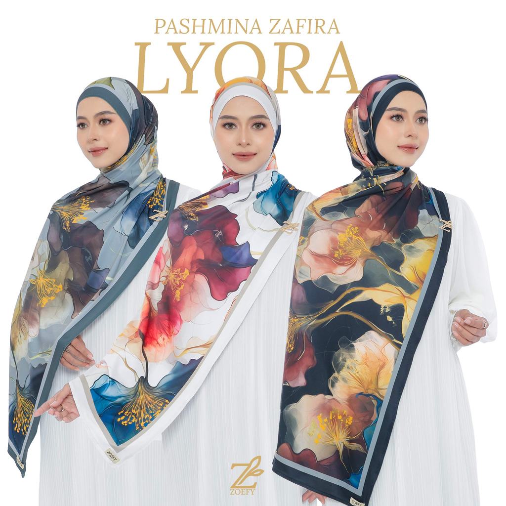 Zoefy - Lyora Turki Zafira Series Pashmina Jersey Motif Printing