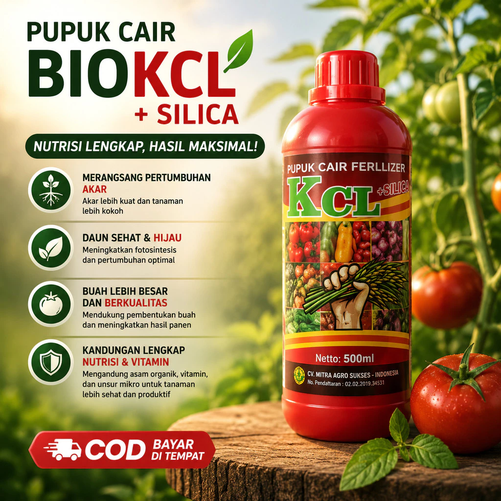 pupuk super growth kandang BIO KCL PLUS 500ML pupuk pelebat dan penyubur buah kedelai terbagus - pupuk cair organik kedelai terbaik 100% original terlaris - pupuk kandang BIO KCL paling manjur best seller