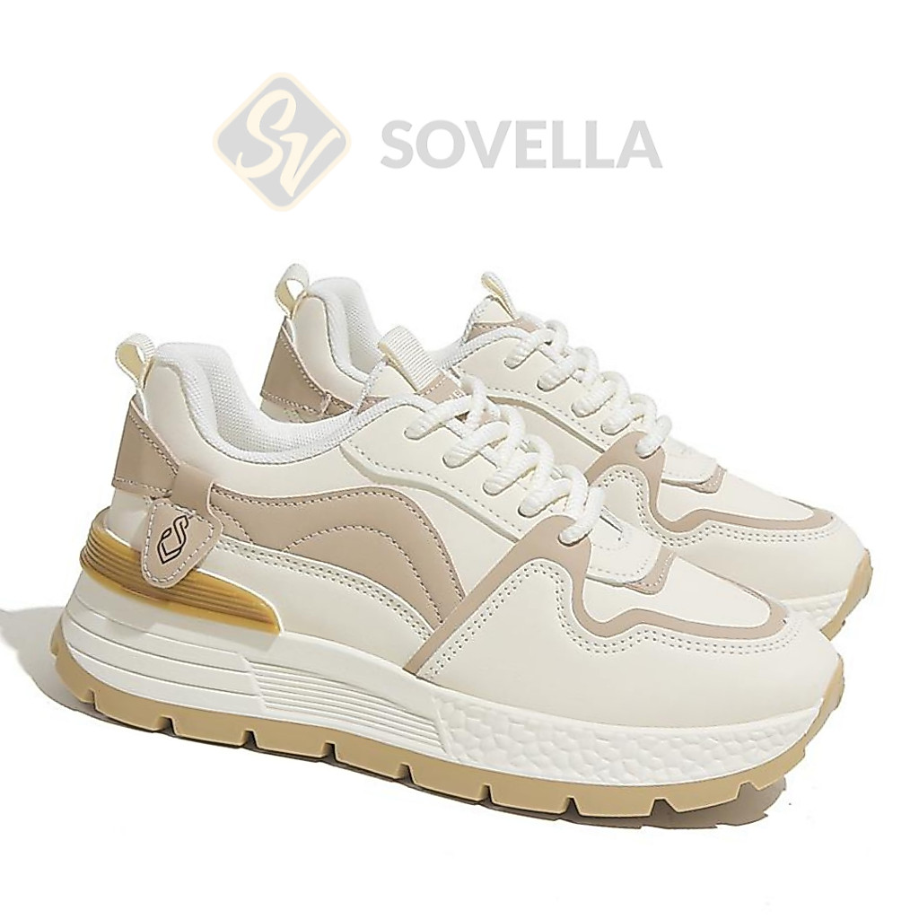SOVELLA Cyra Sneakers Putih Simpel Ringan Polos Wanita