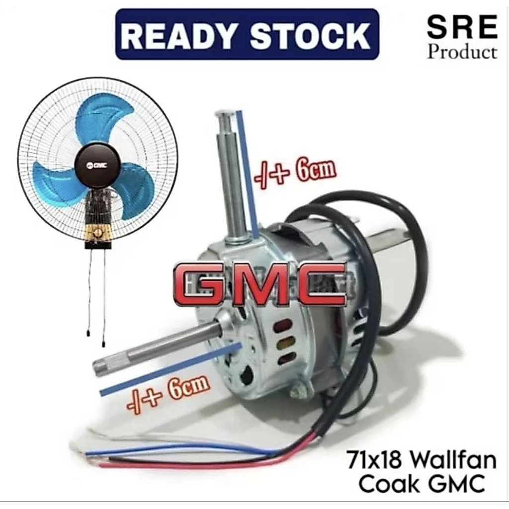 Dinamo Kipas Angin Dinding GMC 518 18inch SEKAI COAK /  ULIR MULTI Baling Baling Besi Wallfan