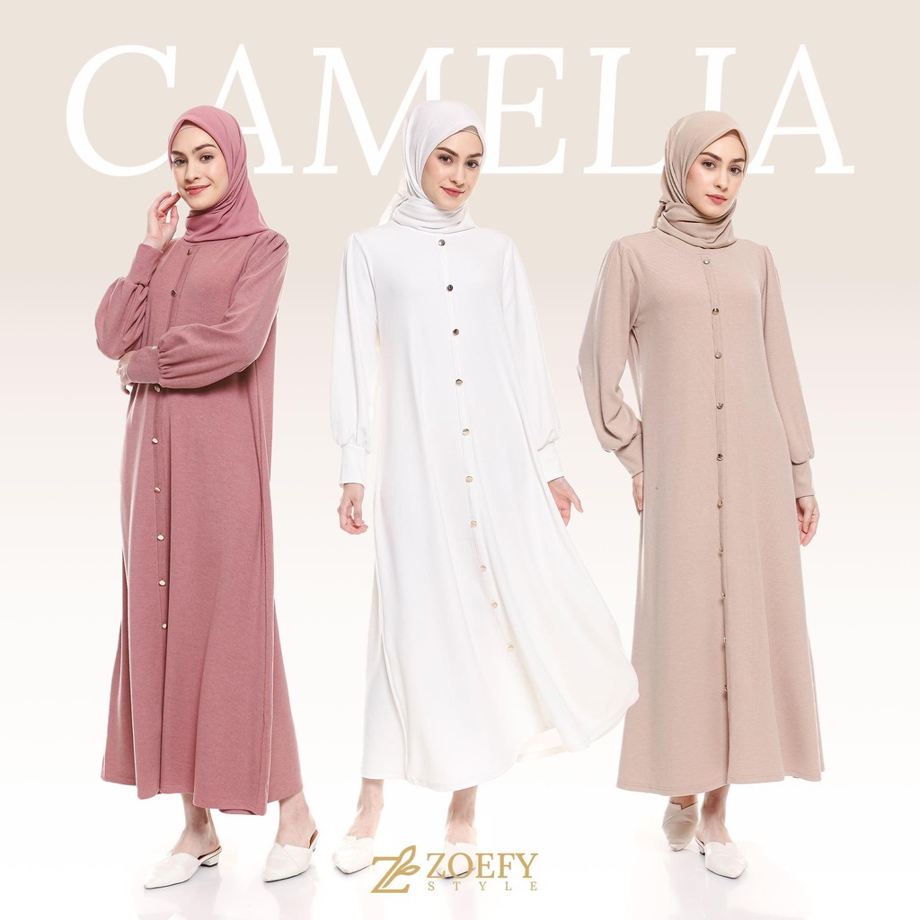 Zoefy - Camelia Gamis Polos Casual Muslim Wanita