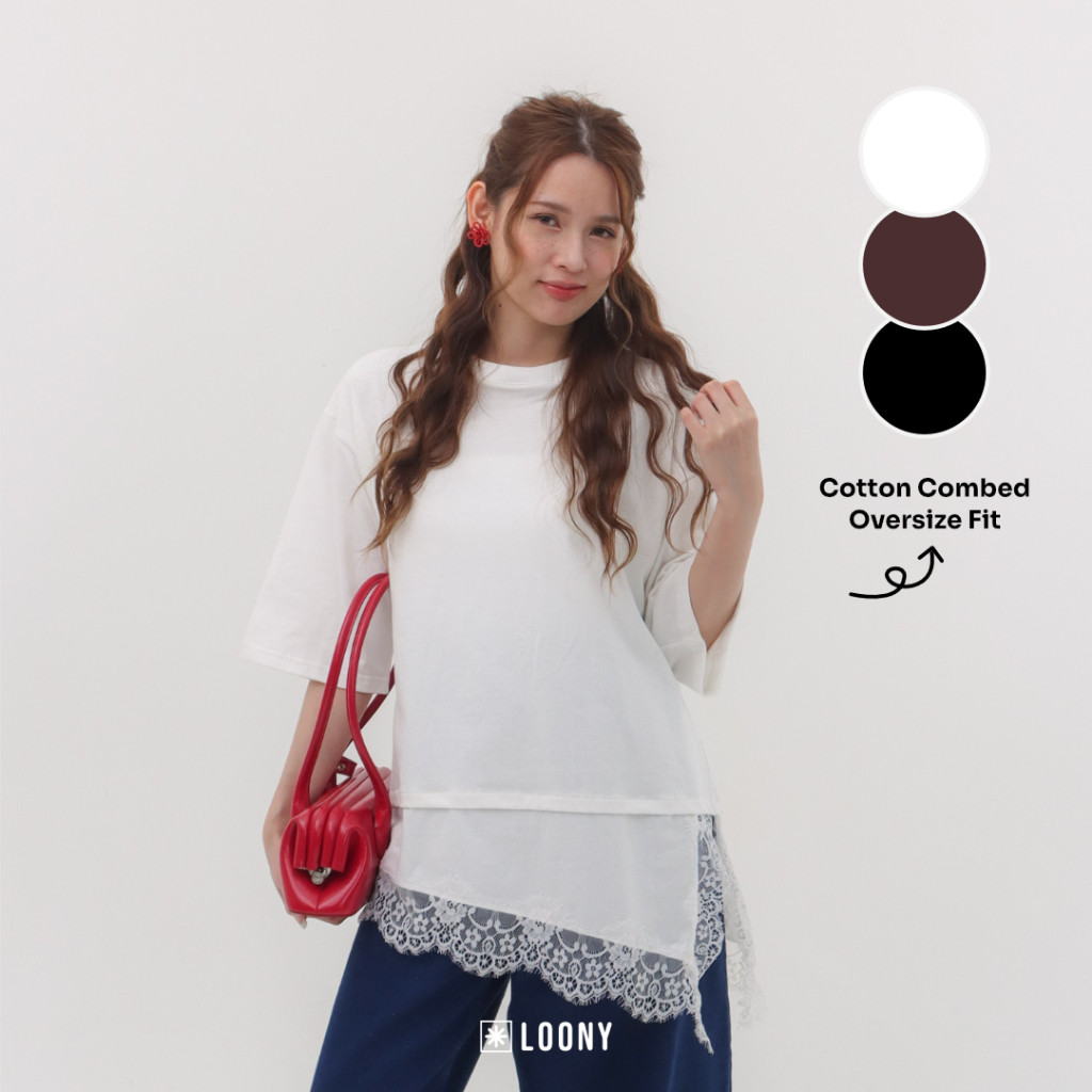 Loony - Selvina Lace - Shortsleeve T-Shirt