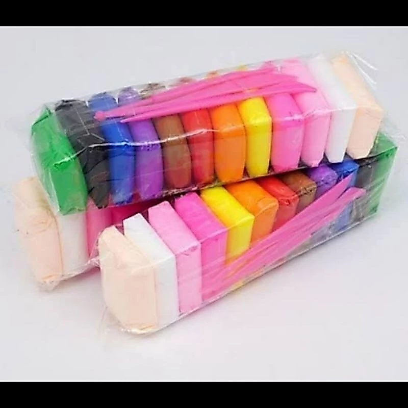 Clay Mainan Anak isi 12pcs /Mainan Edukasi lilin Anak , Mainan Tanah Liat / polymer Clay