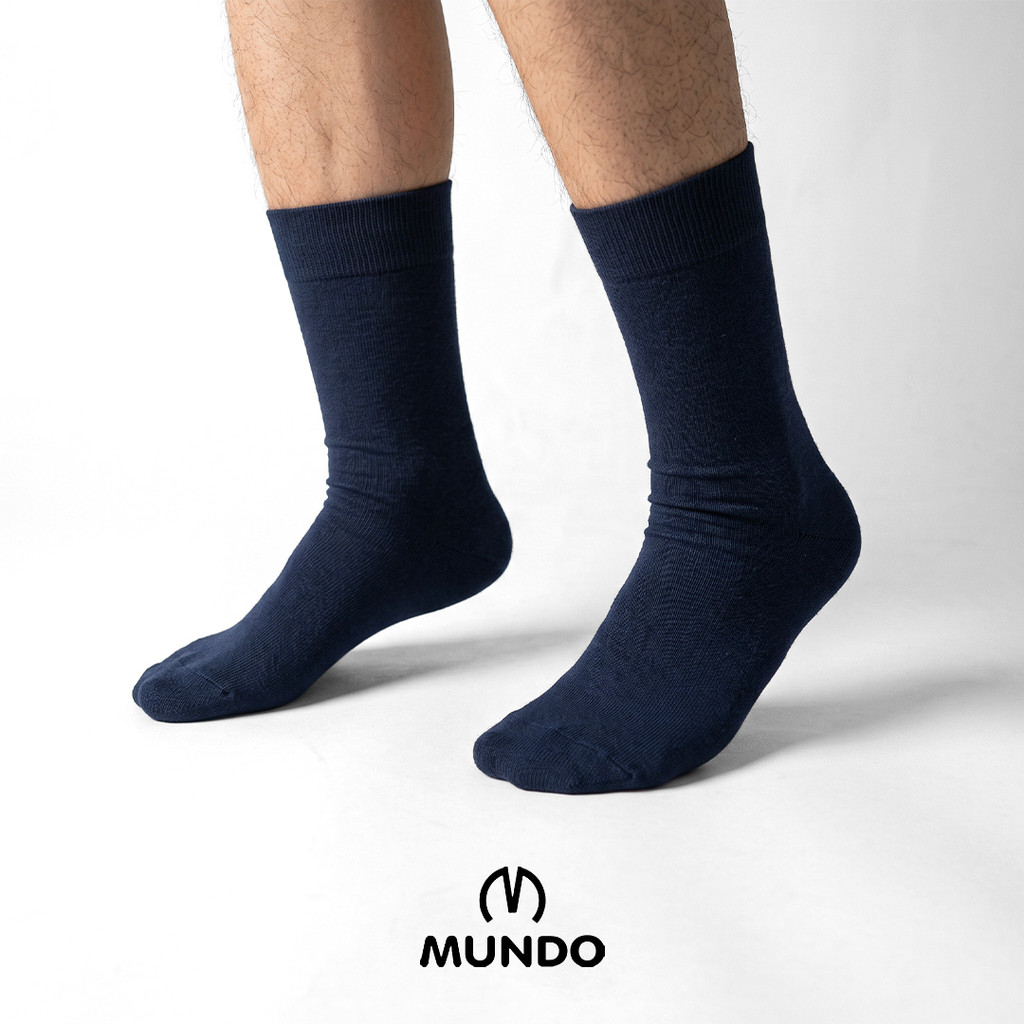 MUNDO CLASSIC Men Sock Business Anti Bacteria Basic Knee - Kaos Kaki Pria Kerja Anti