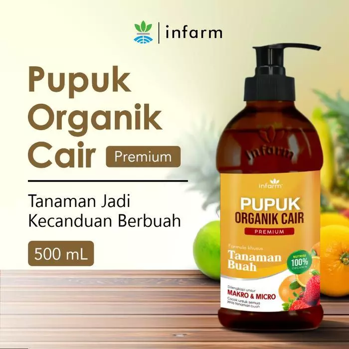 INFARM - Pupuk Organik Cair Tanaman Buah 500mL POC Kompos Kalium Pupuk Cair Organik Pupuk Buah Pupuk Tanaman Buah Buahan Organik Cair Pelebat Buah
