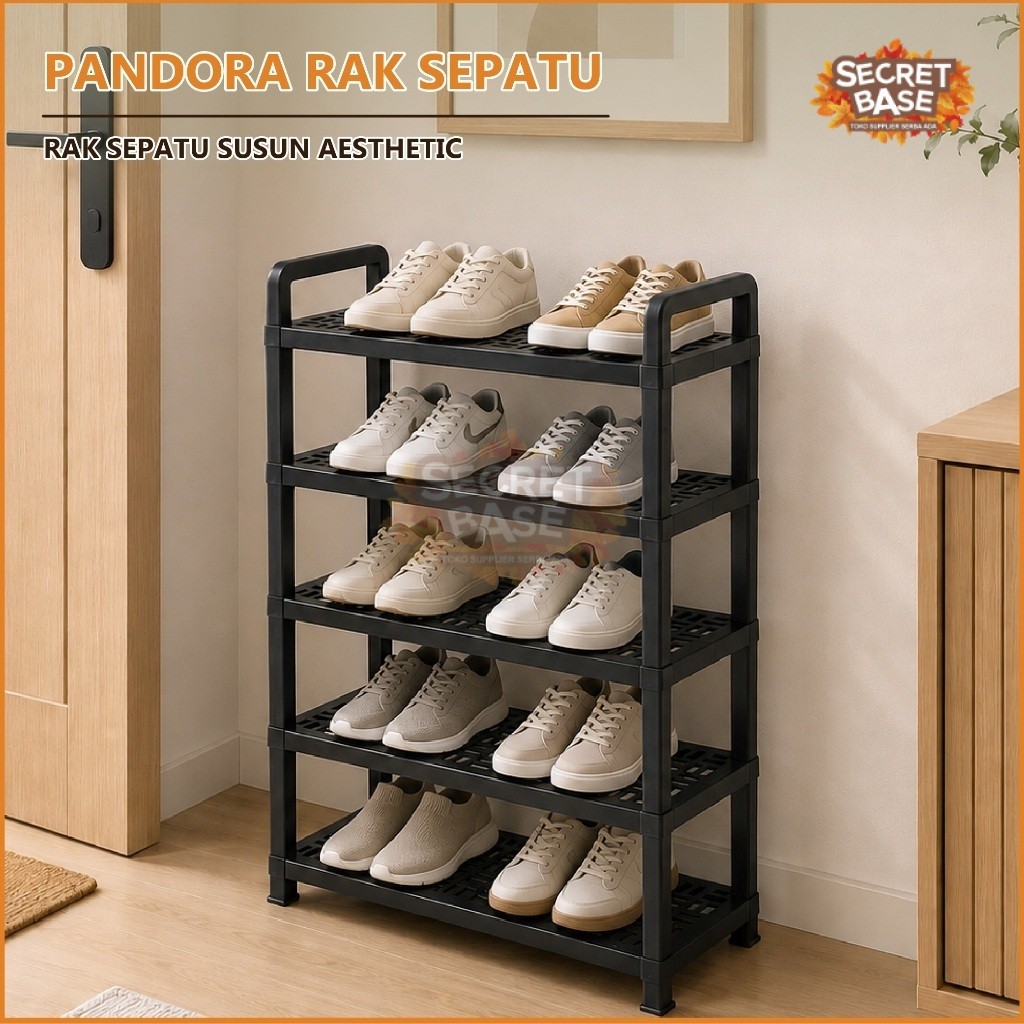 PANDORA RAK SEPATU - Rak Sepatu / Tempat Sepatu / Rak Serbaguna / Rak Plastik Susun / Rak