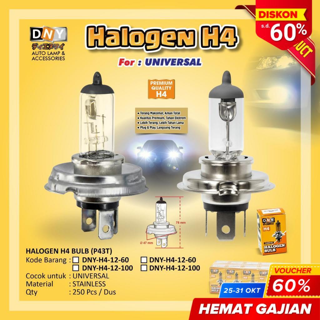 DNY LAMPU DEPAN MOBIL UNIVERSAL BOHLAM H4 BOHLAM HALOGEN
