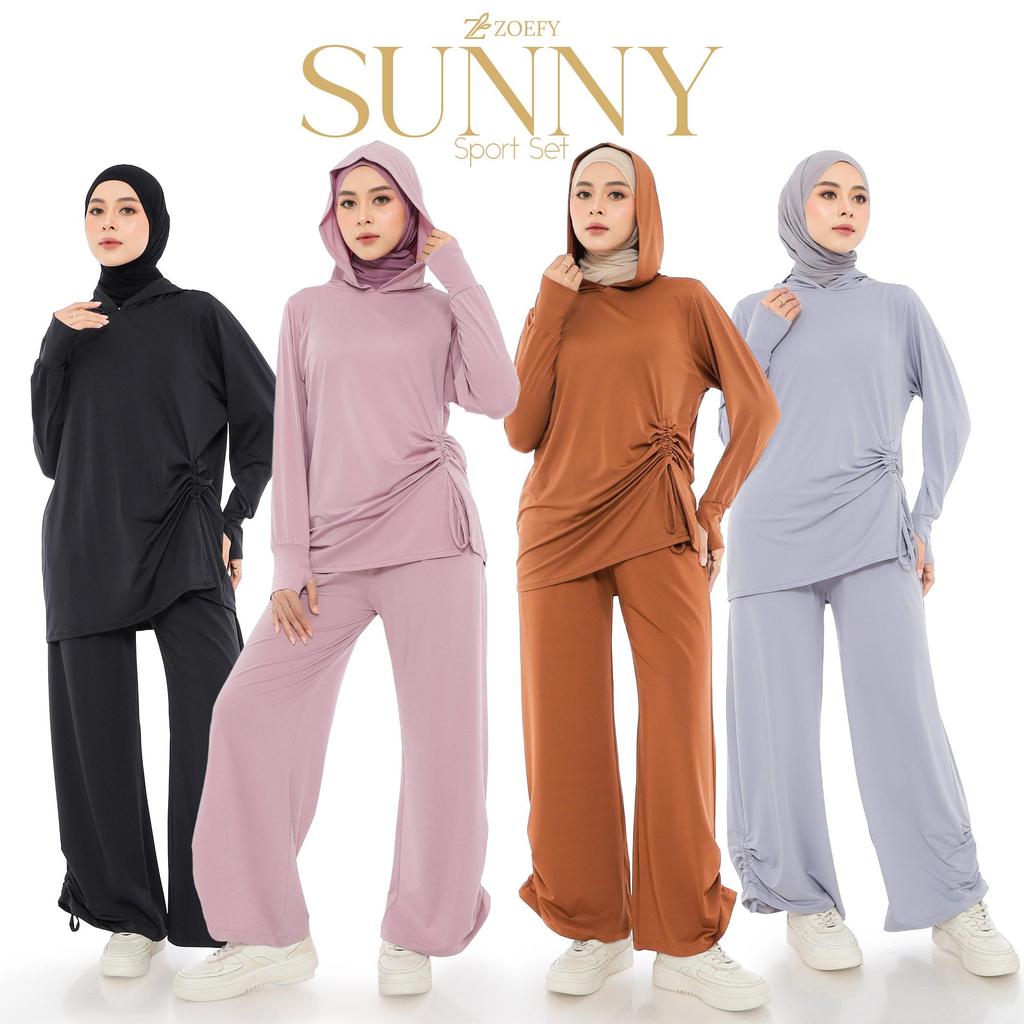 Zoefy - Sunny Setelan Olahraga Hijab Jersey Spandex