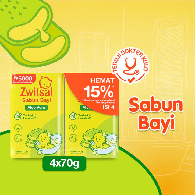 ZWITSAL BABY BAR SOAP CLASSIC 4x70GR